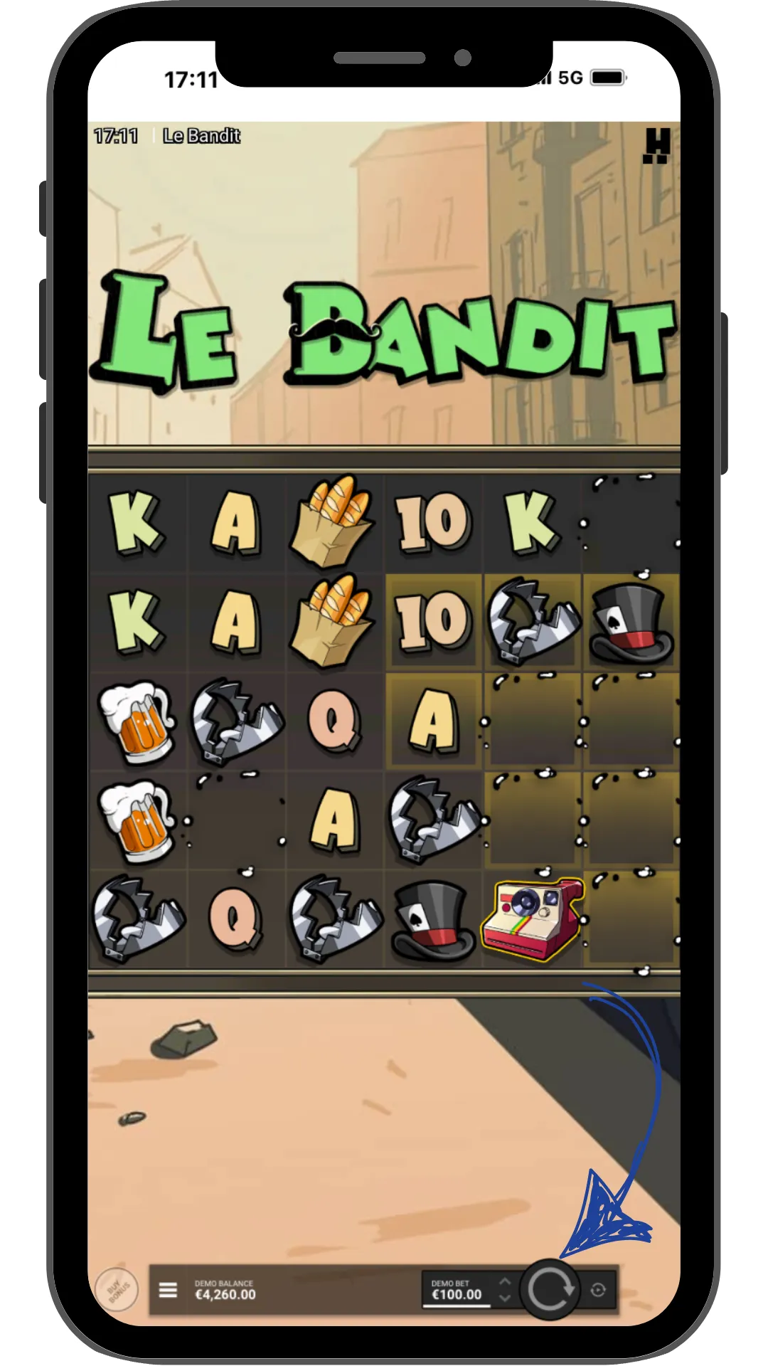 Spillet er på Le Bandit